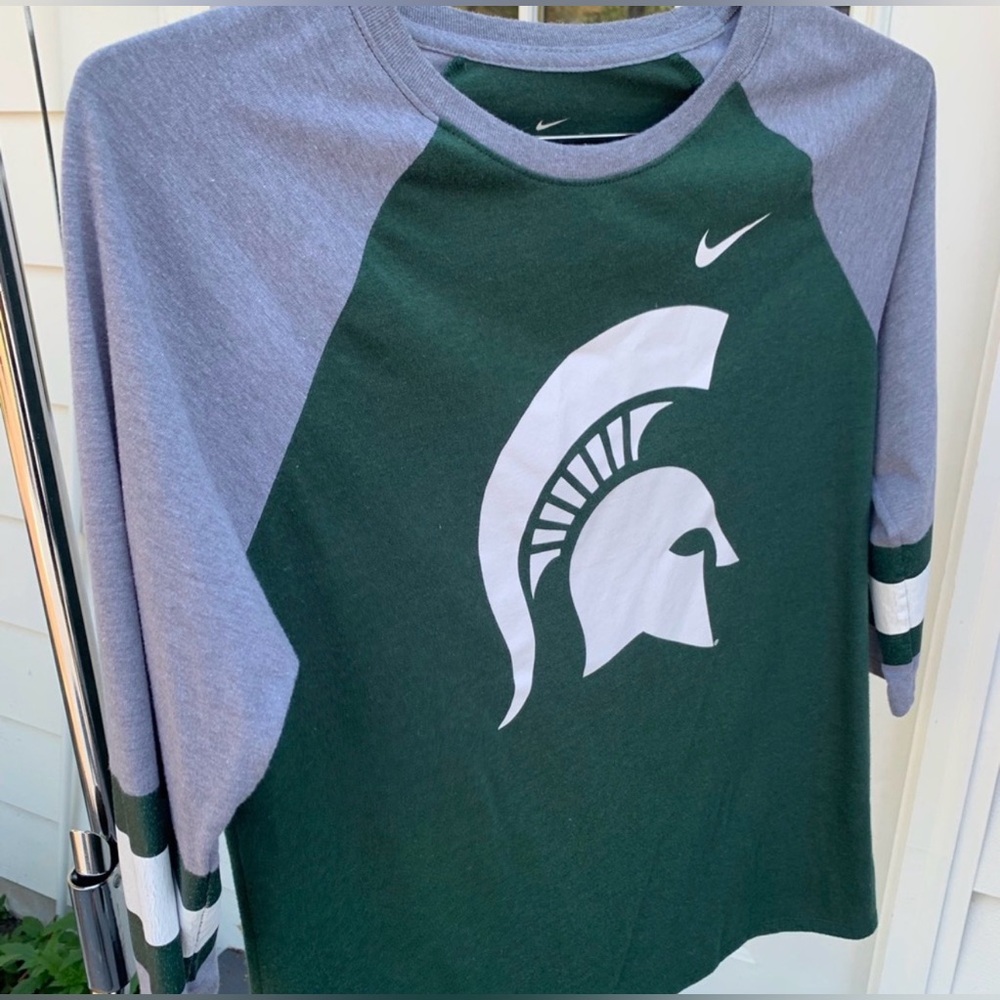 Women’s Nike 3/4 sleeve raglan T-shirt - Michigan state